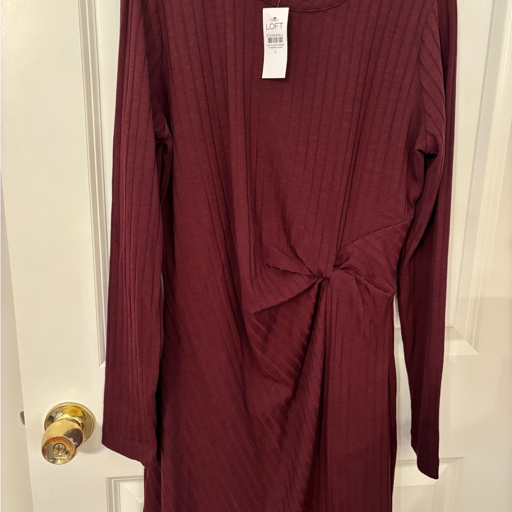 LOFT Ribbed Long Sleeve Dress - NWT!